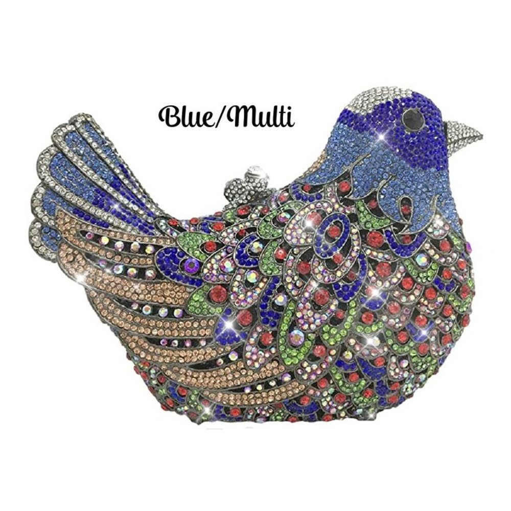 NWT Sparkling Bling Swarovski Crystal Rhinestone Bird Clutch Purse + FRE… - Picture 5 of 17